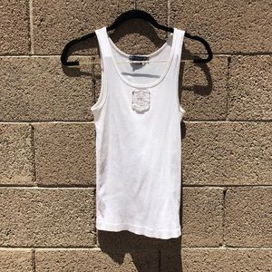 RALPH LAUREN Woman's White Ribbed Cotton